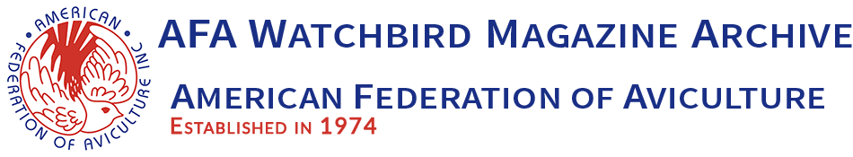Header image that describes that this is the American Federation of Aviculture AFA Watchbird magazine archive